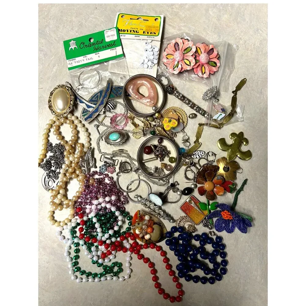Assorted Broken Jewelry for Crafting and‎ Repair Over 3 Lbs.